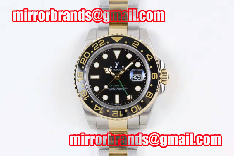 Rolex GMT-Master II 116713 LN Noob Black Dial on SS/YG Bracelet SA3187