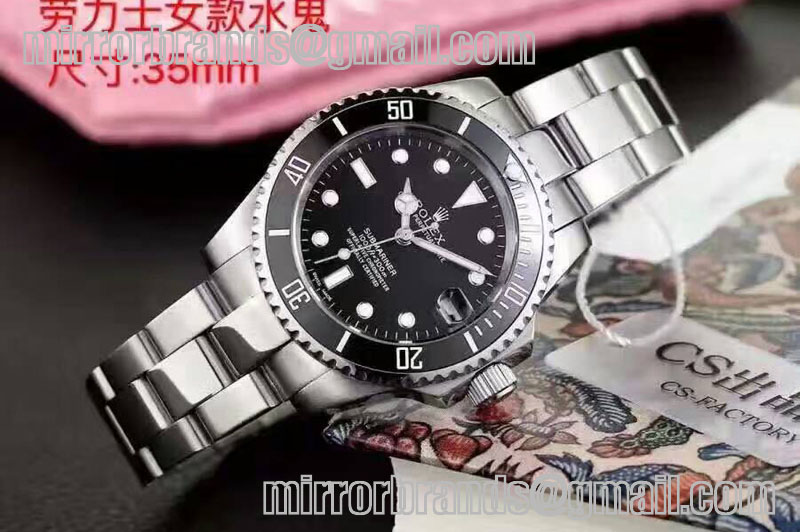 Rolex Submariner 116610 LN Black Ceramic Ladies 35mm Watches