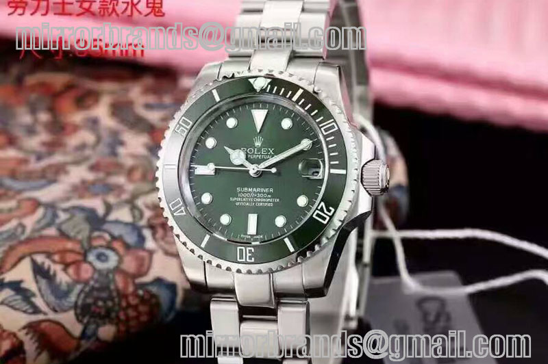 Rolex Submariner 116610 LV Green Ladies 35mm Watches
