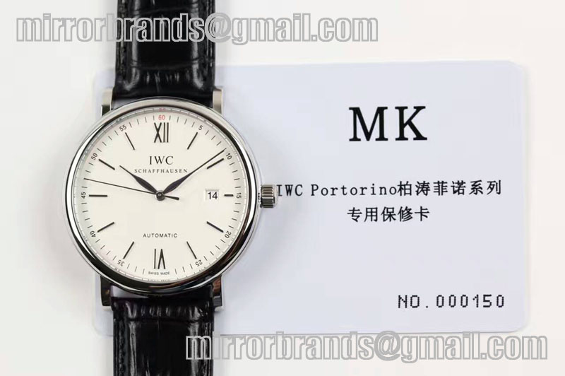 IWC Portofino IW356501 V4 Automatic SS Leather White Dial Asia 2892