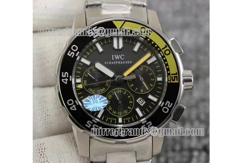 IWC Aquatimer Calender SS/SS Black Miyota 9120