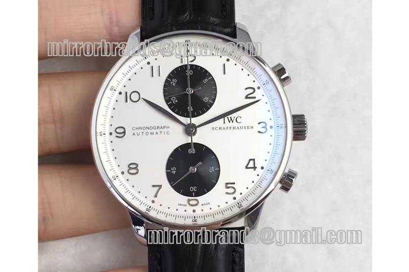 IWC Portuguese Chrono SS/LE Wht/Black ZF A-7750