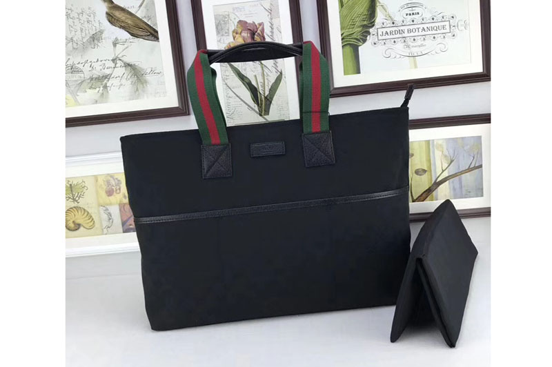 Gucci 155524 Diaper Canvas Tote Bags Black