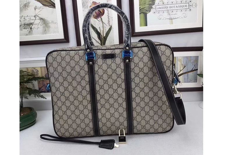 Gucci 201480 GG Supreme Briefcase Bags Coffee