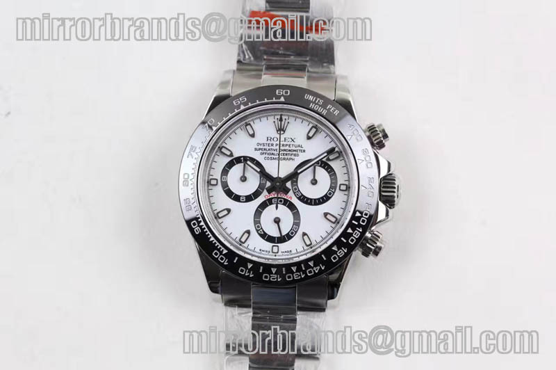 Rolex Daytona Ceramic Bezel SS/SS White Noob V7 A7750
