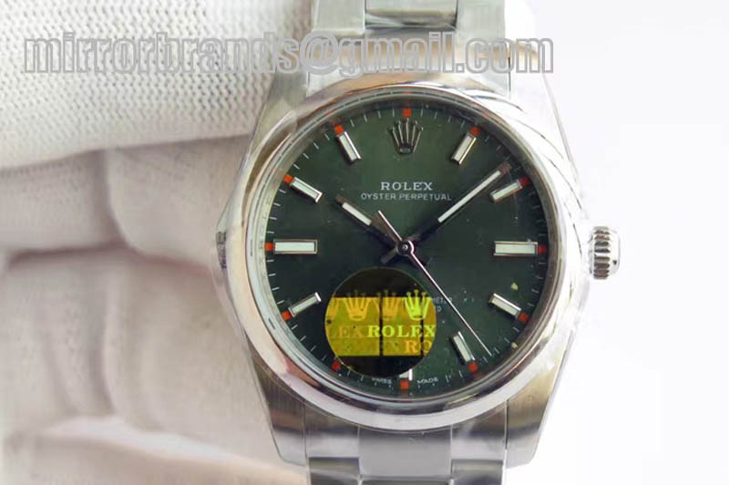 Rolex Osyter Perpetual 114300 SS/SS Olive Grey A-2836