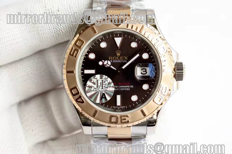 Rolex Yacht-Master 116621 JF Best Edition Brown Dial on SS/RG Bracelet SA3135