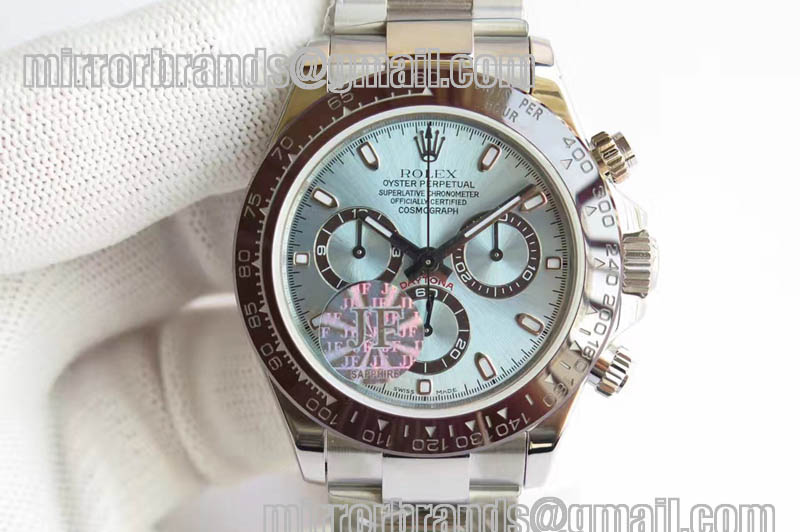 Rolex Daytona 116506 JF 1:1 Best Edition Brown Ceramic Bezel Ice Blue Dial on SS Bracelet A7750