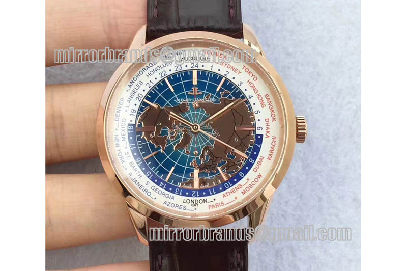Jaeger-LeCoultre Master Grande Tradition SS Blue Rotating Dial Diamonds Bezel