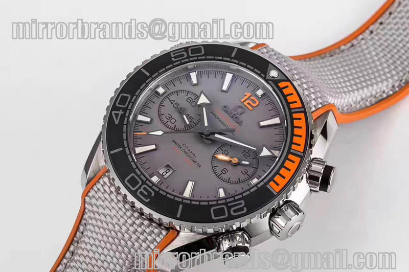 Omega Planet Ocean Master Chronometer Chrono SS Gray Dial And Strap A9900