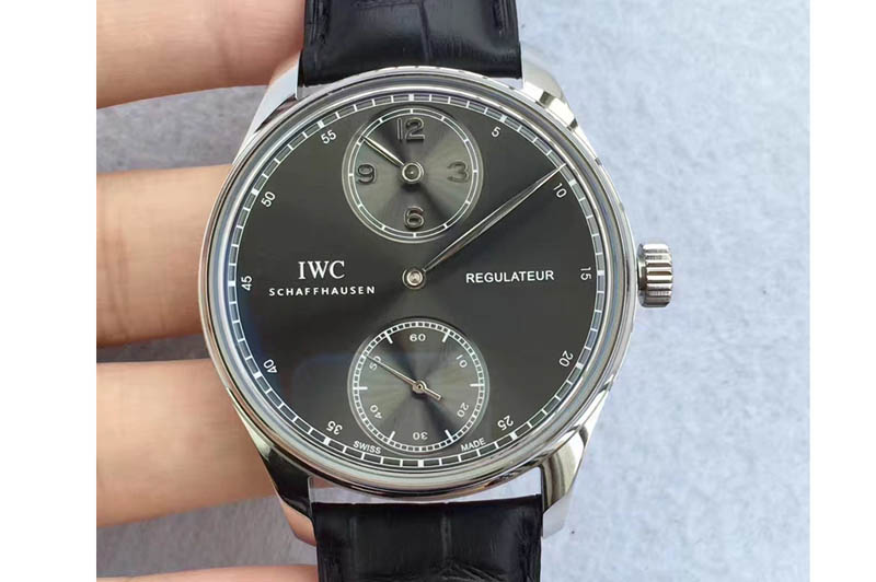 IWC Portuguese Regulator SS/LE Grey Dial IW54440 Cal.98245