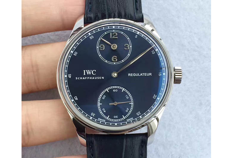 IWC Portuguese Regulator SS/LE Blue Dial IW54440 Cal.98245