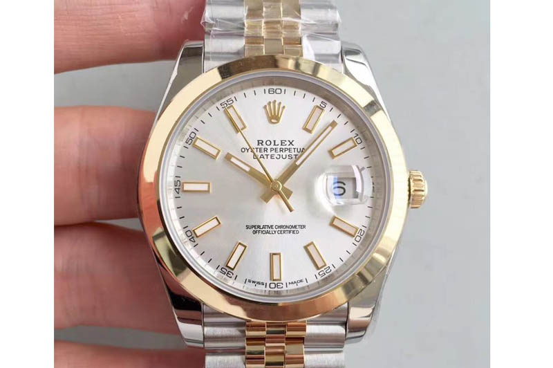 Rolex DateJust 41 126303 Noob YG Wrapped White Dial Stick Marker Jubilee A3235