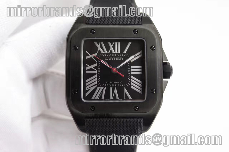 Cartier Santos-100 DLC on Nylon Strap Ultimate Edition asian 2824