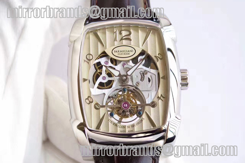 Parmigiani Fleurier Kalpa Grande Tourbillon SS Cream Skeleton Dial