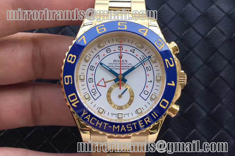 Rolex YachtMaster II YG Blue Ceramic YG Bracelet A7750