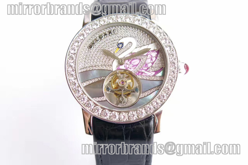 Bulgari Il Giardino Lariano Purple SS/LE Tourbillion Diamond Bezel