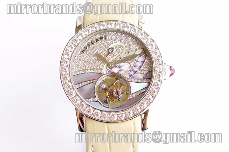 Bulgari Il Giardino Lariano Yellow SS/LE Tourbillion Diamond Bezel
