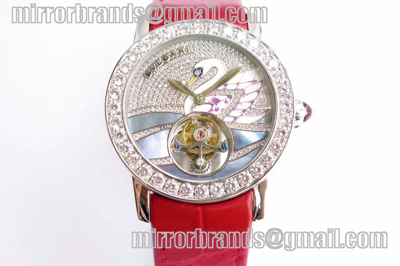 Bulgari Il Giardino Lariano Red SS/LE Tourbillion Diamond Bezel
