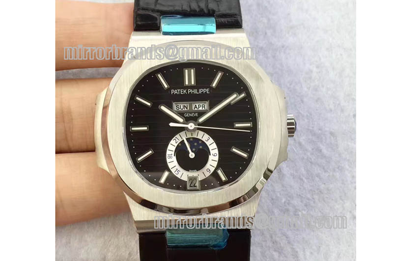 Patek Philippe Nautilus 5726 Complicated SS Black Textured Dial A324