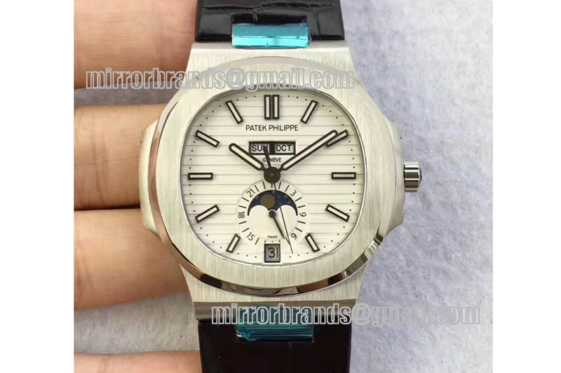 Patek Philippe Nautilus 5726 Complicated SS White Textured Dial A324