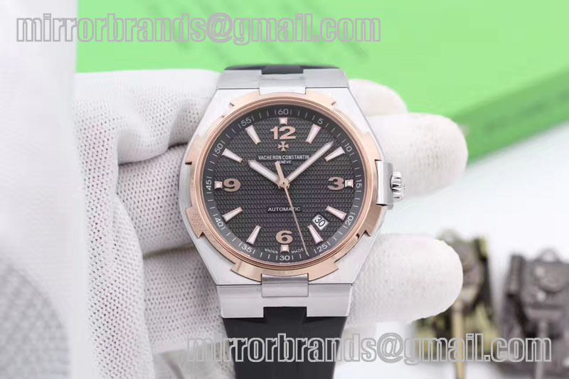 Vacheron Constantin Overseas SS JJF 1:1 Best Edition Black Textured Dial RG Bezel MIYOTA9015
