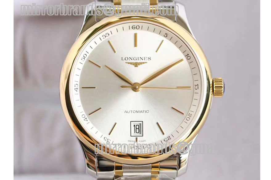 Longines Master Automatic White Textured Dial SS/YG A2836