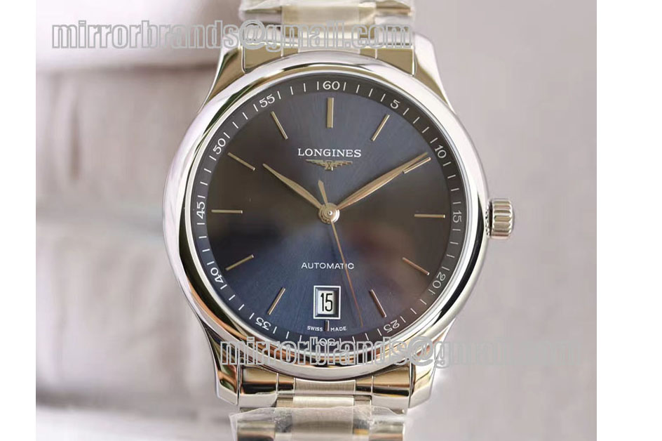 Longines Master Automatic Black Textured Dial SS/SS A2836