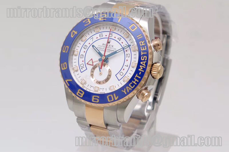 Rolex YachtMaster II 116681 SS/RG Blue Ceramic JF 1:1 Best Edition