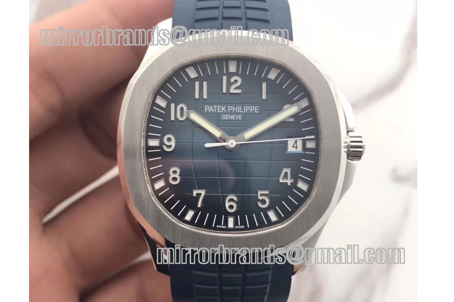 Patek Philippe Aquanaut Jumbo 42mm SS BP 1:1 Best Edition Blue Dial on Blue Rubber Strap 9015 to PP324CS