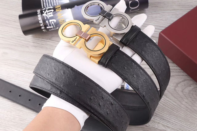 Ferragamo 34mm Width strich Leather Belts