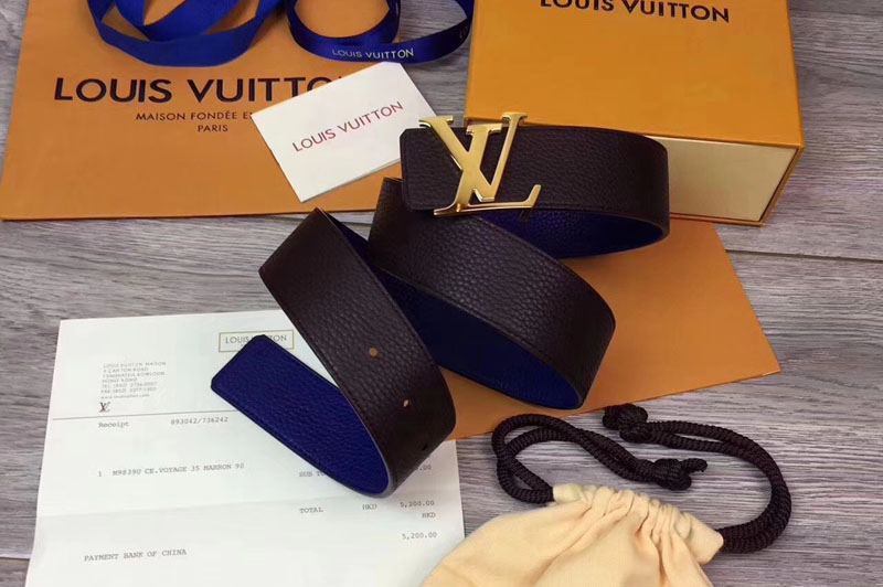 Louis Vuitton INITIALES 40 MM REVERSIBLE M9080T Gold Buckle