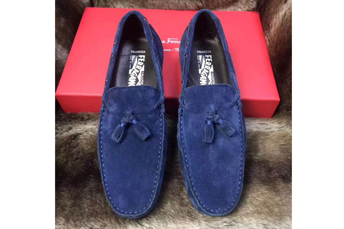 Ferragamo Penny Loafer Shoes Blue