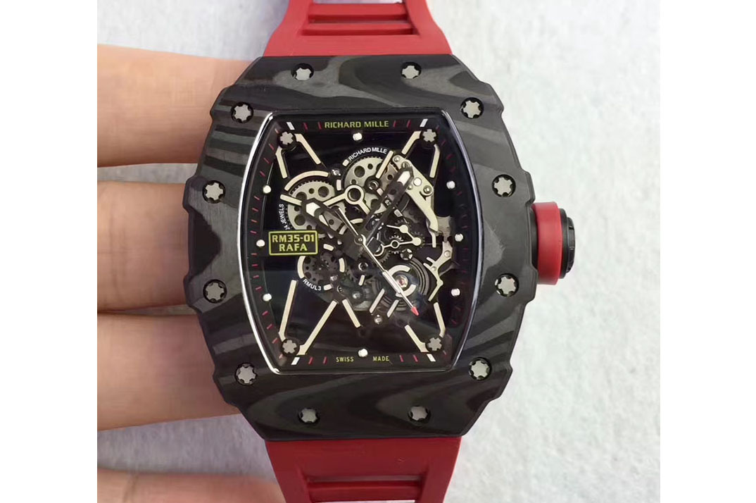 Richard Mille RM 035-01 RAFA Forged Carbon KVF Best Edition Red Strap