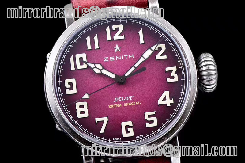 Zenith Pilot Type 20 Extra Special 40mm Aged SS Case V6F 1:1 Best Edition Pink