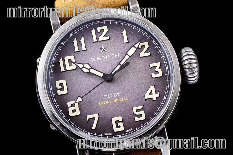 Zenith Pilot Type 20 Extra Special 40mm Aged SS Case V6F 1:1 Best Edition Brown