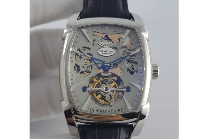 Parmigiani Fleurier Kalpa Grande Tourbillon SS Gray Skeleton Dial