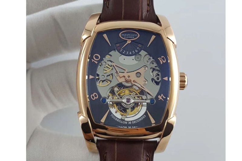 Parmigiani Fleurier Kalpa Grande Tourbillon RG Black Skeleton Dial