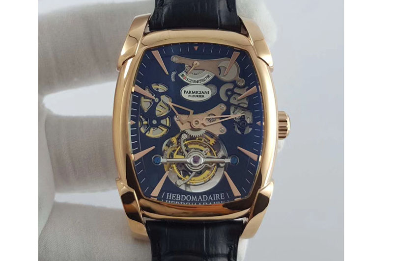 Parmigiani Fleurier Kalpa Grande Tourbillon RG Black Skeleton Dial