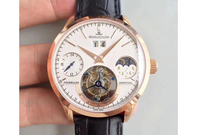 Jaeger-LeCoultre Master Tourbillon With Big Date/Day Phase RG/LE White Flying Tourbillon