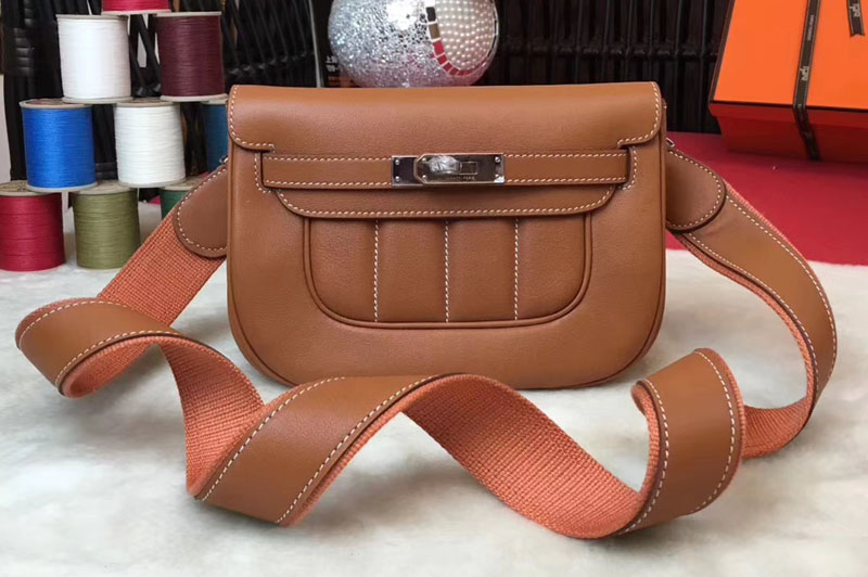 Hermes Berline Original Swift Leather Bags Brown