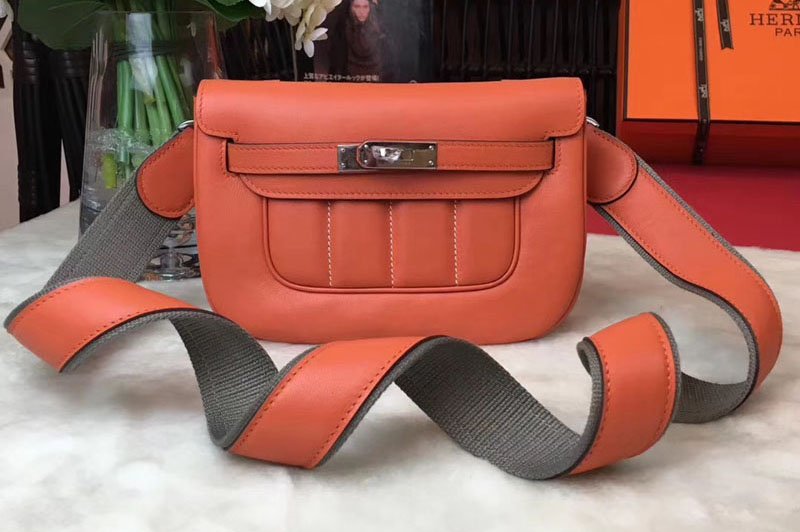 Hermes Berline Original Swift Leather Bags Orange