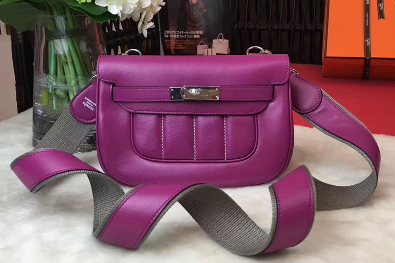 Hermes Berline Original Swift Leather Bags Purple