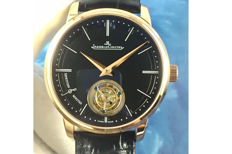 Jaeger-LeCoultre Master Ultra Tourbillon YG/LE Watches A982 Black Dial
