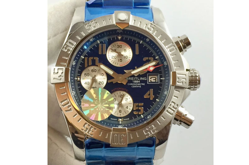 Breitling Skyland Avenger SS GF 1:1 Best Edition Blue Numeral Dial A7750