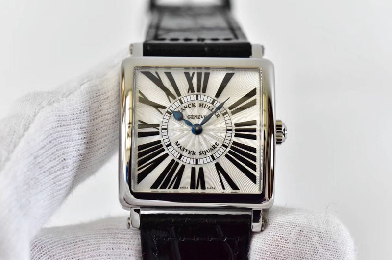 Franck Muller Master Square SS Ladies GF 1:1 Best Edition White Textured Dial Swiss Quartz