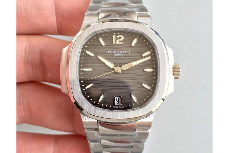 Patek Philippe Nautilus Jumbo Ladies 7118 PF 1:1 Best Edition Gray Textured Dial A324