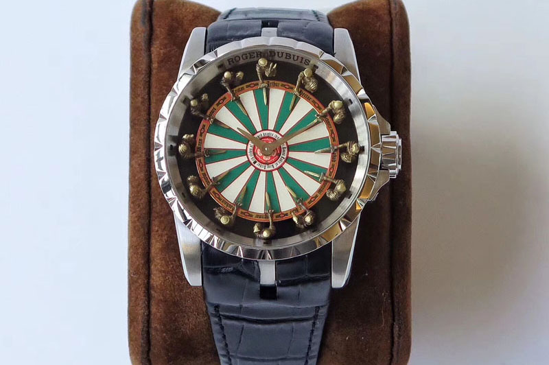 Roger Dubuis Excalibur Knights of the Round Table II SS Checkerboard Dial MIYOTA 6T15
