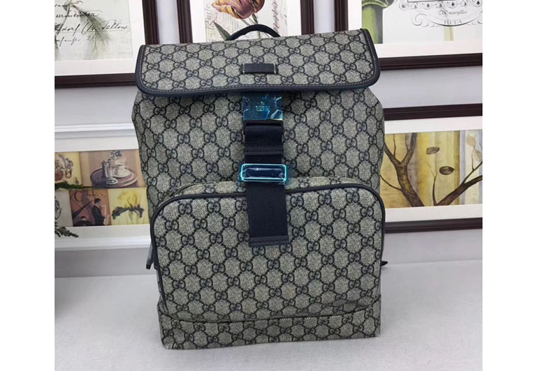 Gucci 246103 GG Fabric Backpack Blue