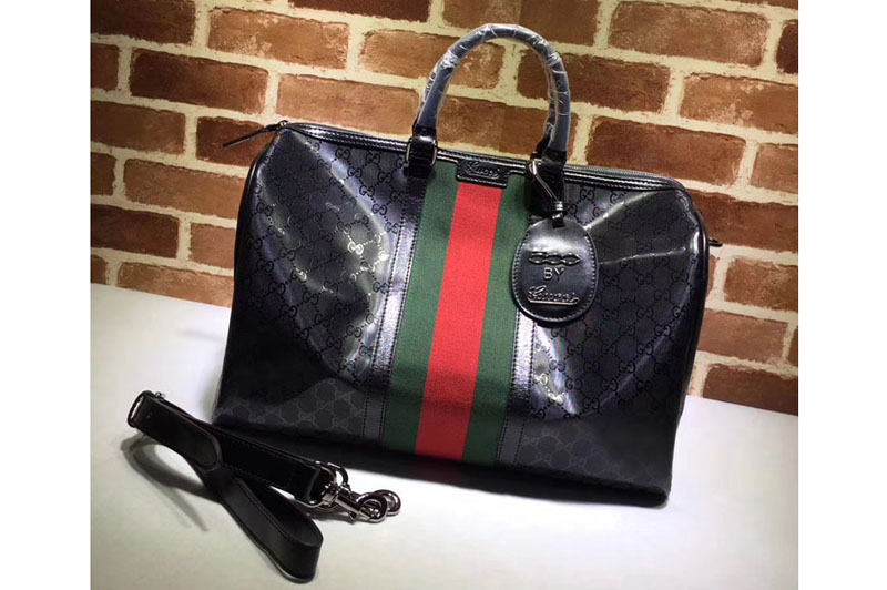 Gucci 269375 carry on duffel with signature web Black